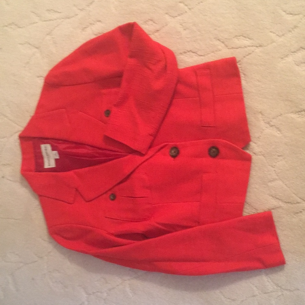 Coral cotton piquet jacket